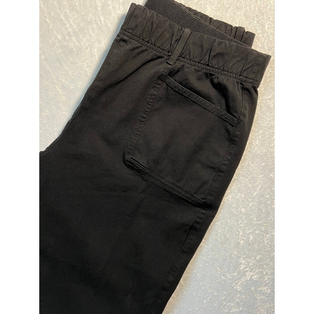 Any Body Women's Black Wide Leg Crop Capri Pant's Size Medium Tall Cotton Rayon - Picture 5 of 8